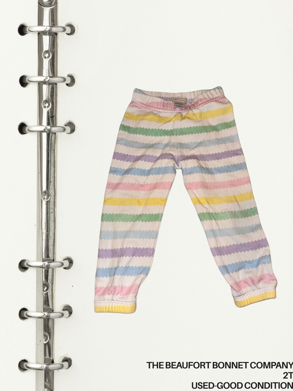 The Beaufort Bonnet Company Pastel Rainbow Stripe Kids joggers